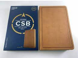 CSB Deluxe Gift Bible, Tan; LeatherTouch