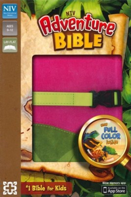 NIV Adventure Bible, Italian Duo-Tone, Clip Closure, Pink/Green