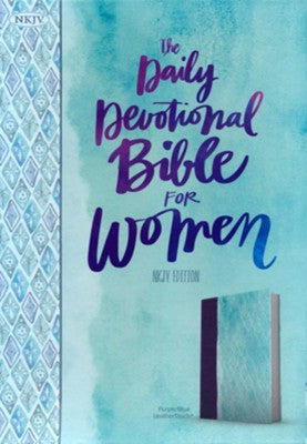 NKJV Daily Devotional Bible for Women, Purple/Blue LeatherTouch Imitation Leather