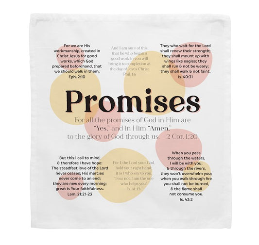 Prayers In My Pocket Cloth-Promises (8 x 8) (Pack Of 6)