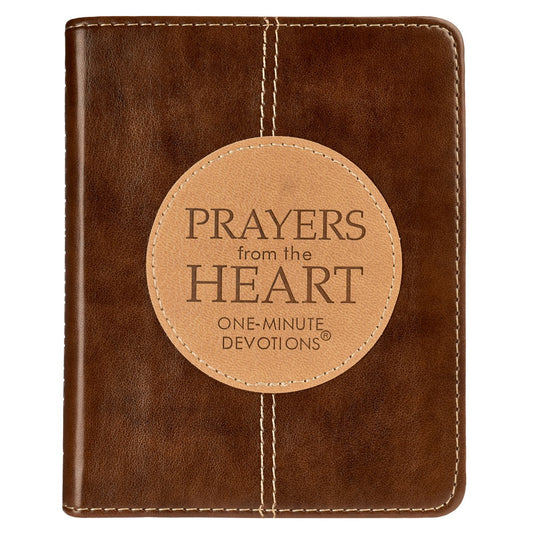 Prayers From the Heart Brown Faux Leather One-Minute Devotions