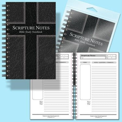 Scripture Notes Bible Study Notebook - Black