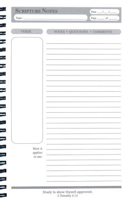 Scripture Notes Bible Study Notebook - Black