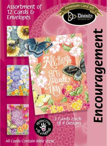 Divinity Boutique - Boxed Cards: Encouragement, Butterfly Garden