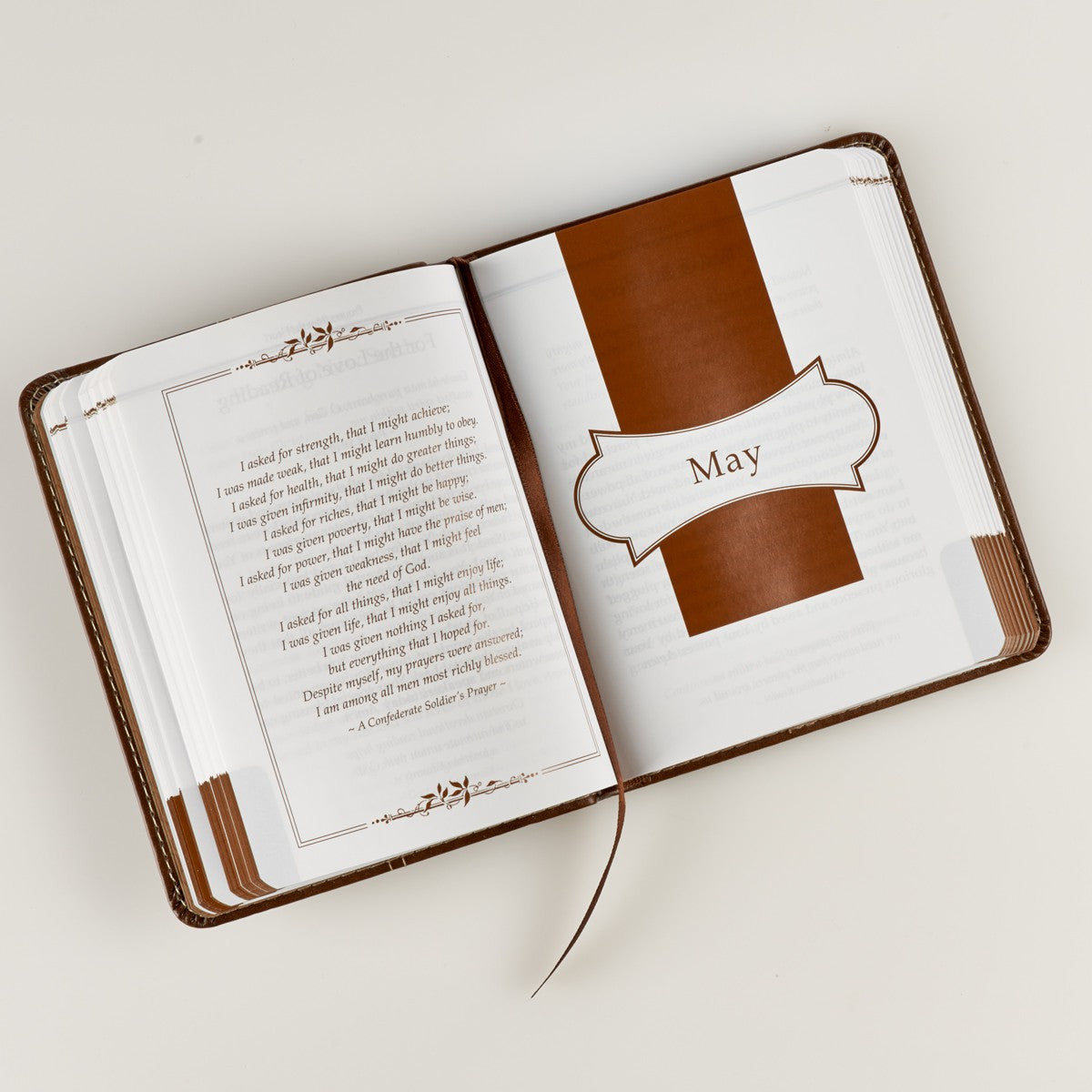 Prayers From the Heart Brown Faux Leather One-Minute Devotions