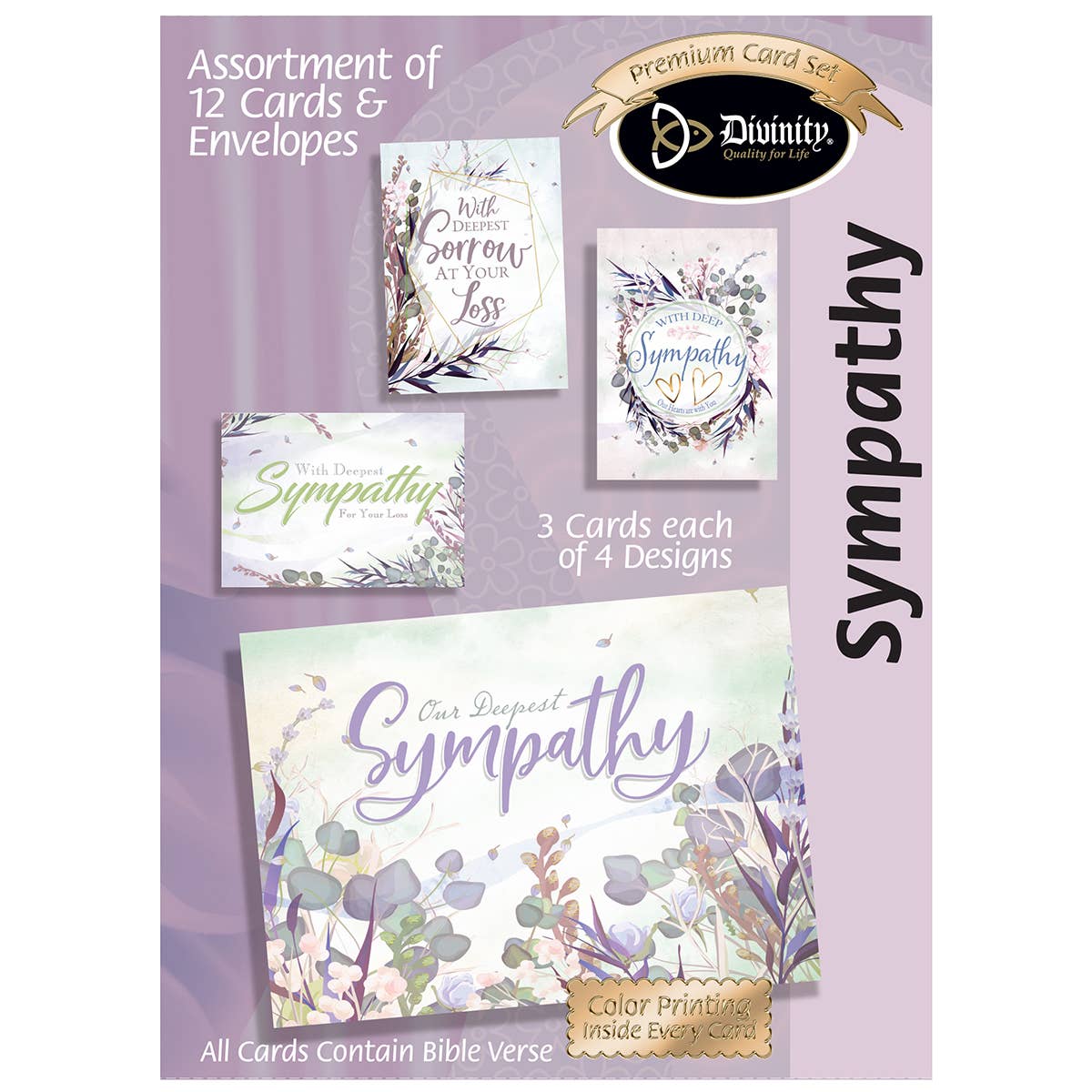 Divinity Boutique - Boxed Cards: Sympathy-Trendy Watercolor Grass