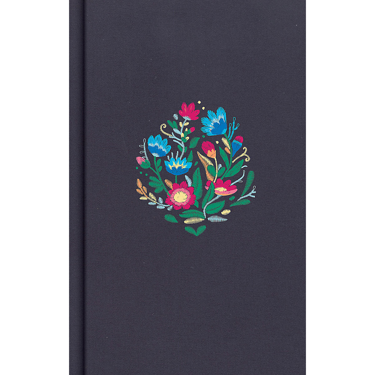 CSB Personal Size Bible, Navy Floral Embroidered Cloth Over Board