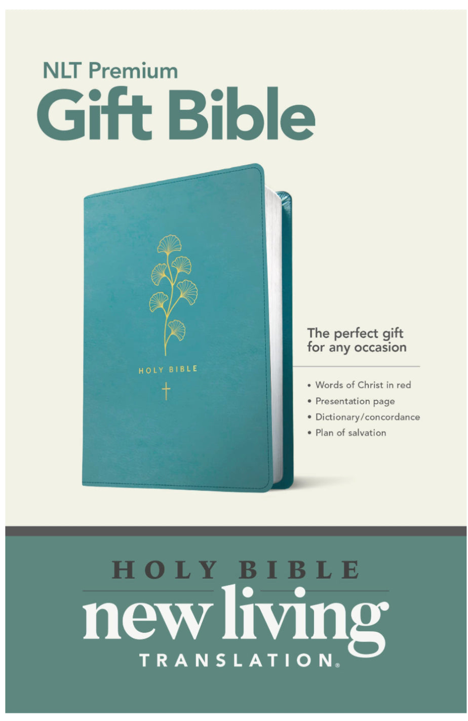 Premium Gift Bible NLT (Red Letter, LeatherLike, Teal)