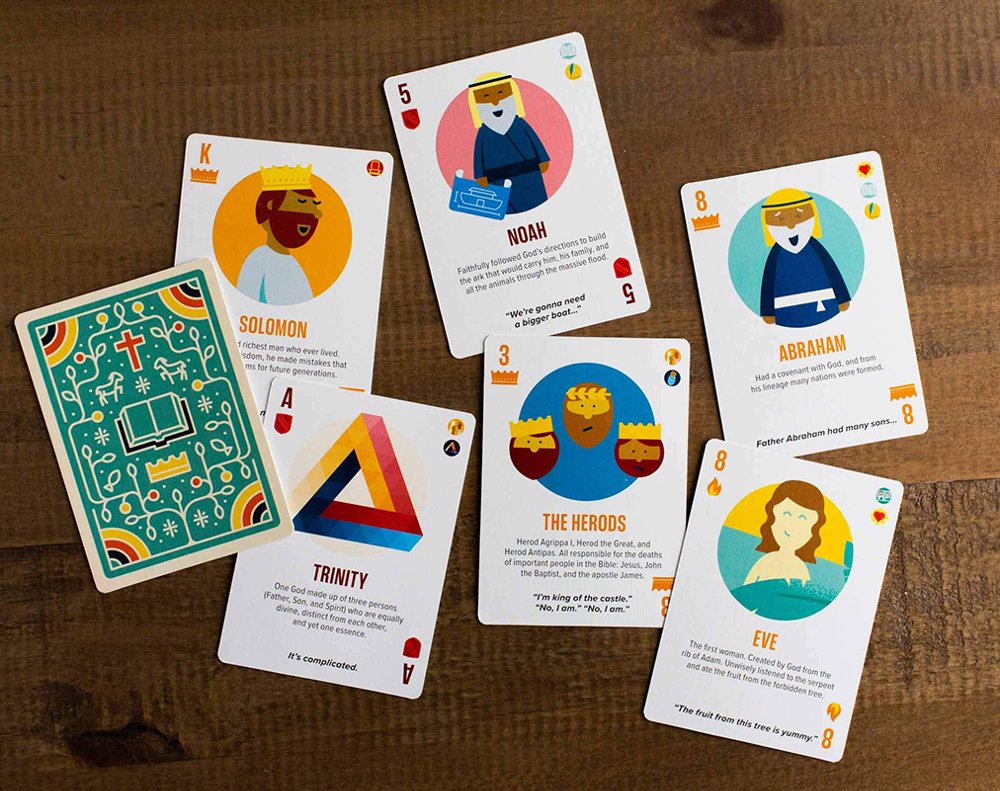 Bible Infographics for Kids Playing Cards