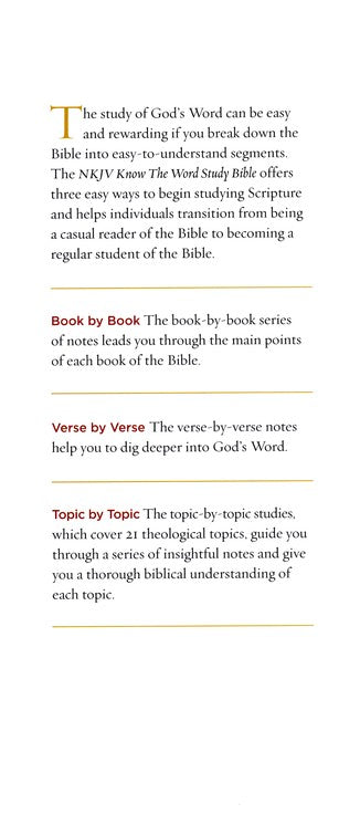 NKJV Know The Word Study Bible