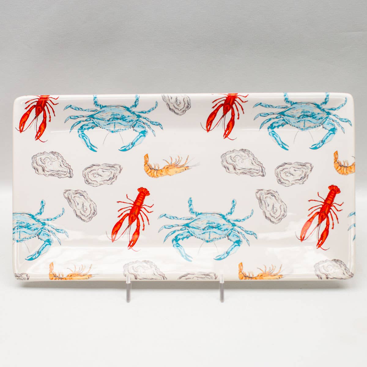 The Royal Standard - Coastal Seafood Rectangle Platter   White/Multi   12x6.5