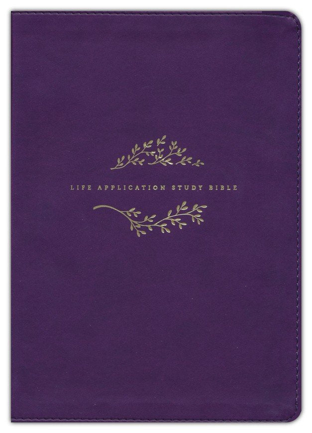 NLT Life Application Study Bible, Third Edition--soft leather-look, purple
