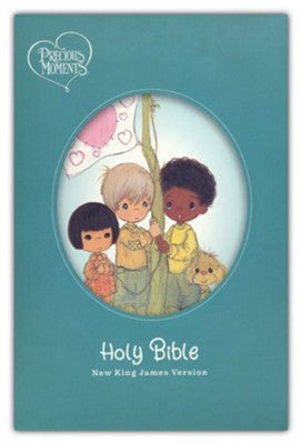 NKJV Precious Moments Small Hands Bible, Comfort Print--hardcover, teal
