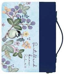 BE STILL AND KNOW BIBLE COVER, BLUE XL