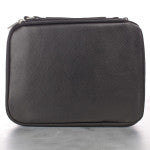 Two-fold Black Faux Leather Organizer Bible Cover