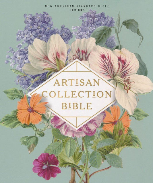 NASB 1995 Artisan Collection Bible, Comfort Print--soft leather-look, sage floral