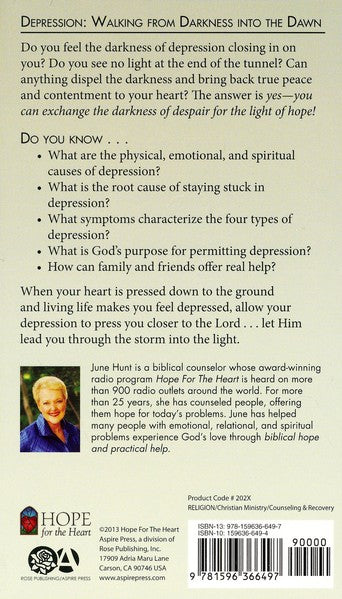 Depression: Walking from Darkness into the Dawn [Hope For The Heart Series]