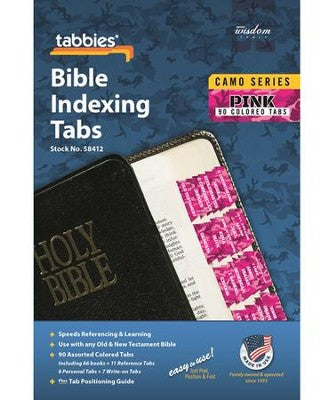 Bible Tabs, Camo, Pink