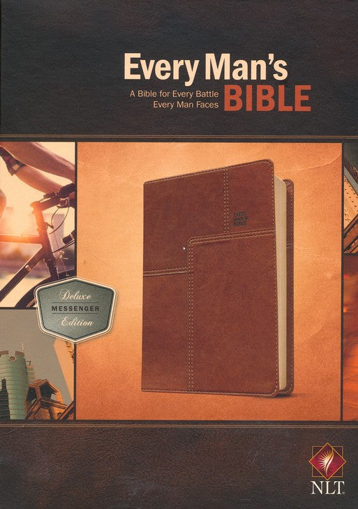 NLT Every Man's Bible Messenger Edition, Leatherlike