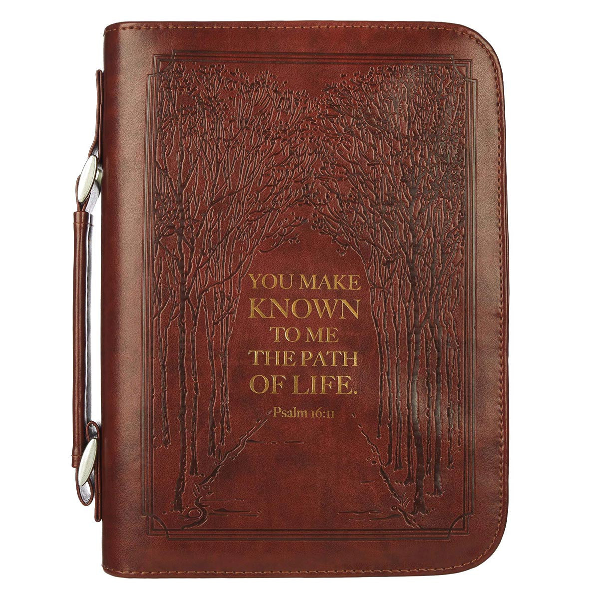 The Path Of Life Classic Faux Leather Bible Cover - Psalm 16:11