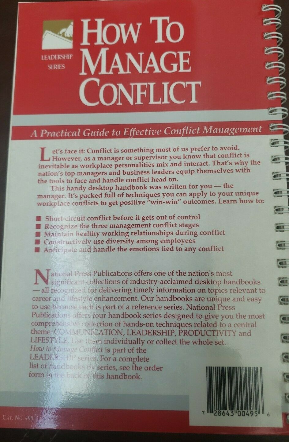 How to Manage Conflict, Leadership Series, Dr. William Hendricks, 1989