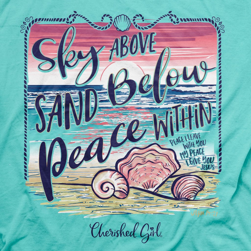 Cherished Girl Womens T-Shirt Sky Above