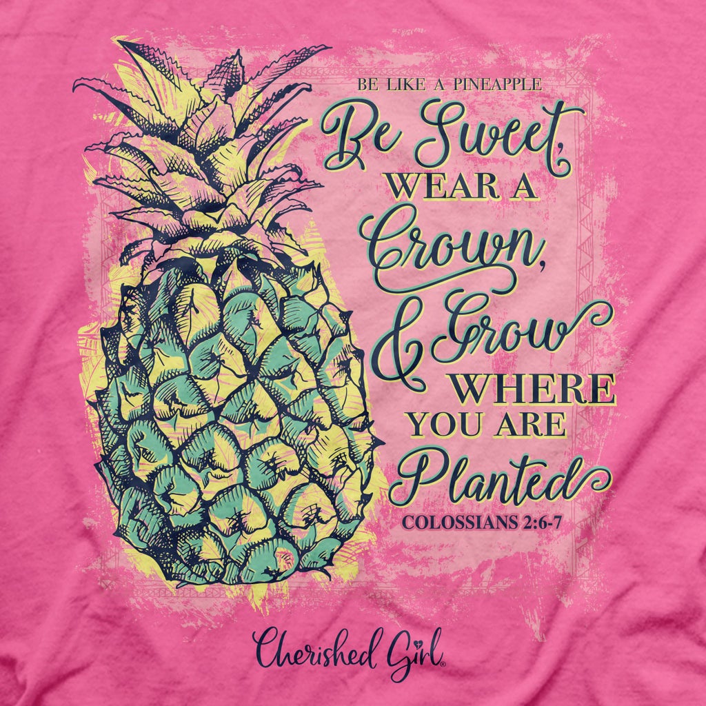 Cherished Girl Womens T-Shirt Pineapple