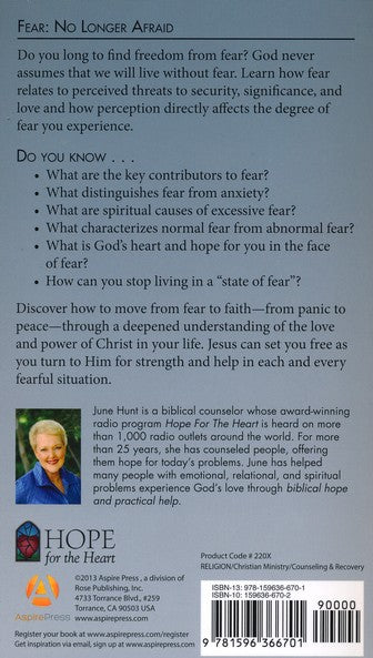 Fear: No Longer Afraid [Hope For The Heart Series]
