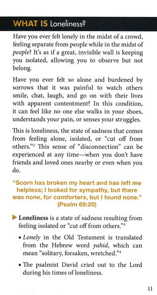 Loneliness: How to Be Alone but Not Lonely [Hope For The Heart Series]