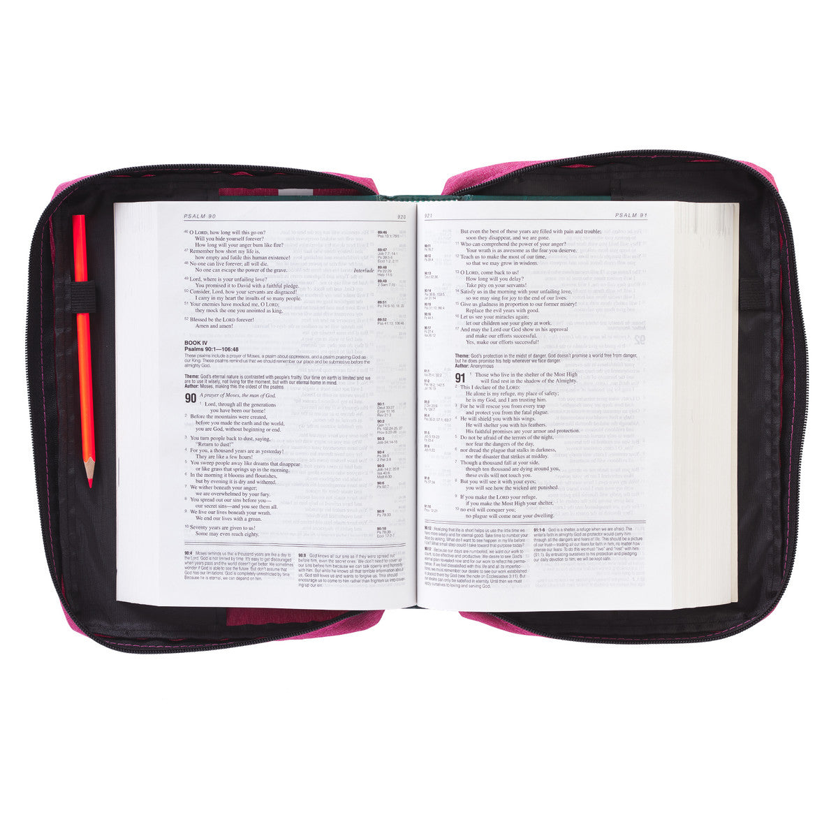 Pray Wait Trust Pink Poly-canvas Value Bible Cover