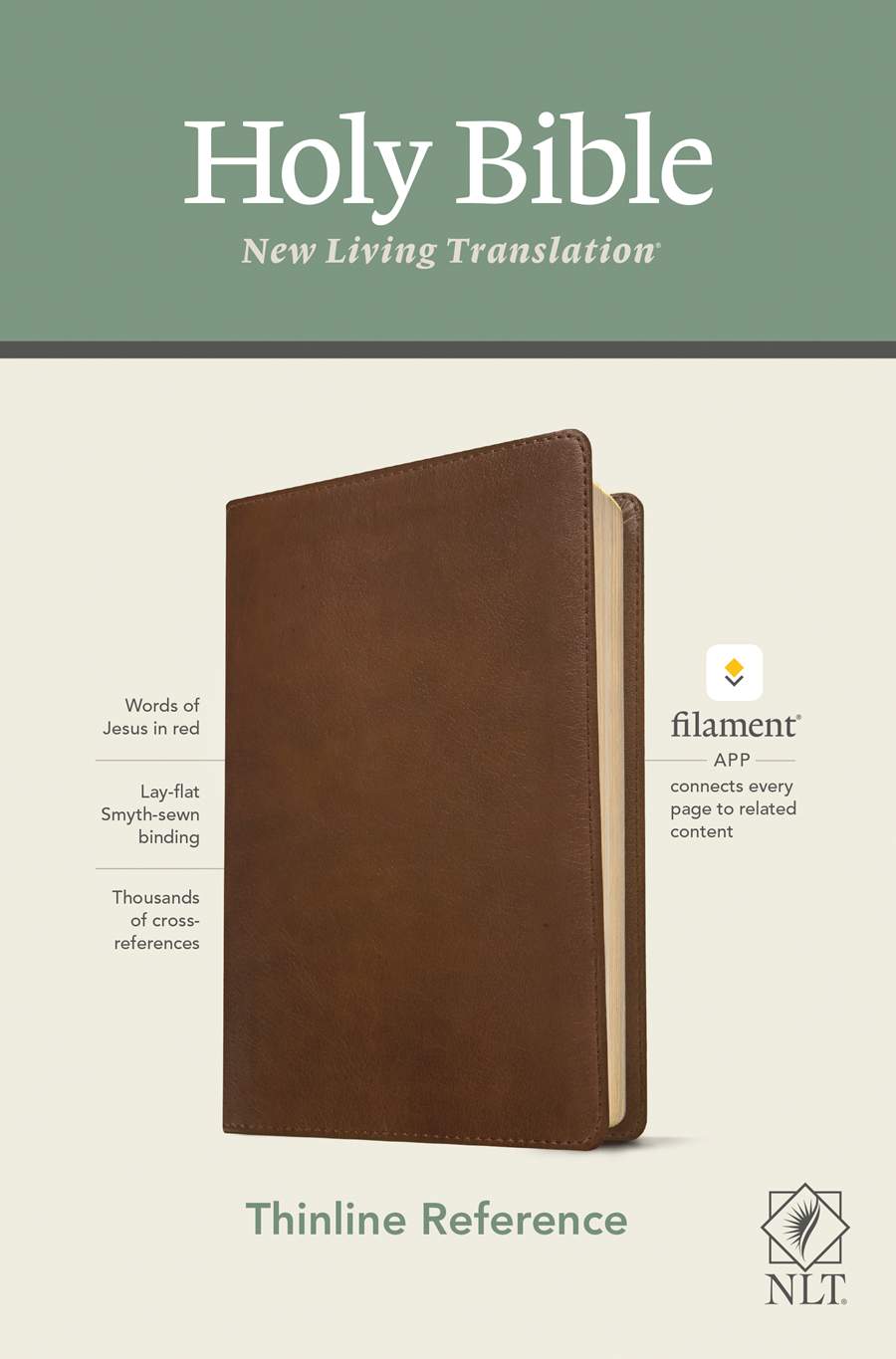 NLT Thinline Reference Bible, Filament Enabled Edition--soft leather-look