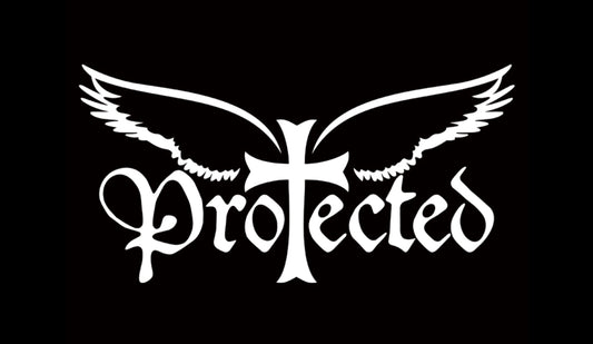 Auto Vinyl Decal Protected White 8 in x 4 in