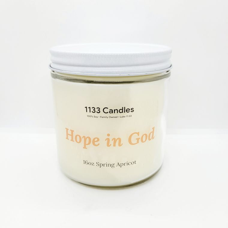 Spring Apricot Soy Candle | Christian Product | Hope in God