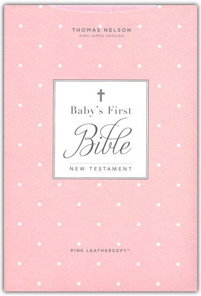 KJV Baby's First New Testament--soft leather-look, pink