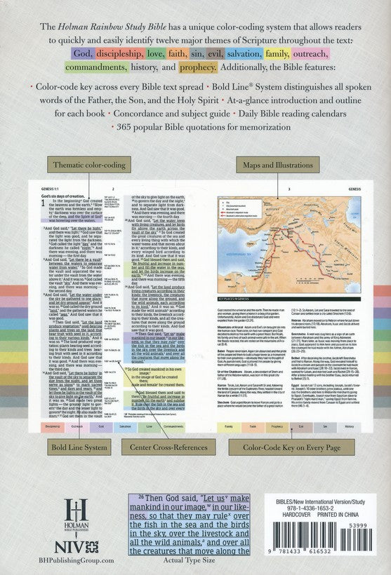 NIV Rainbow Study Bible, Hardcover