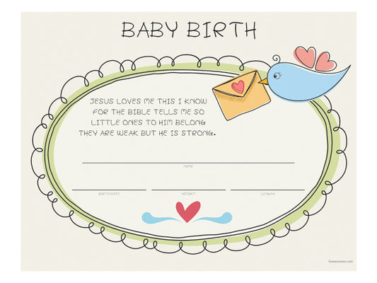 Certificate Of Baby Birth (Pack of 6)