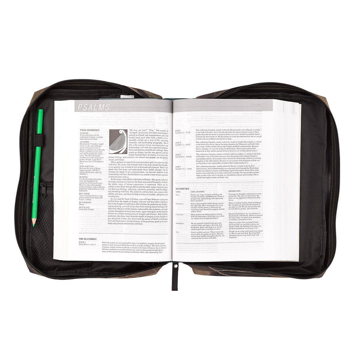 Stand Firm Oak Moss Camo Poly-Canvas Organizer Bible Cover - 1 Corinthians 16:13