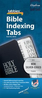 Bible Tabs, Mini Silver Edged