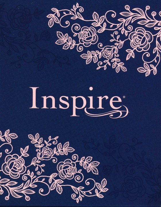 NLT Inspire Bible: The Bible for Coloring & Creative Journaling--hardcover, navy