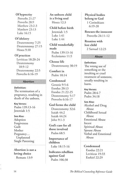 The Biblical Counseling Reference Guide: Over 580 Real-Life Topics