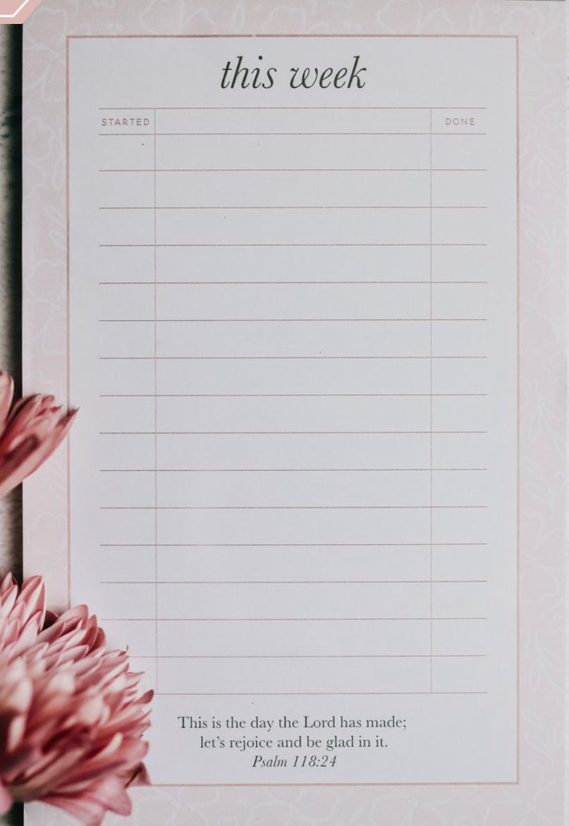 TO DO NOTEPAD - BLUSH FLORAL