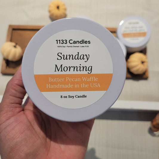 1133 Candles - Butter Pecan Waffle Soy Candle - Sunday Morning (3 Sizes)