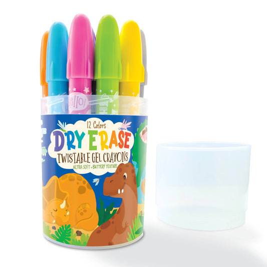 The Piggy Story - Dry Erase Twistable Gel Crayons- Dinosaur World
