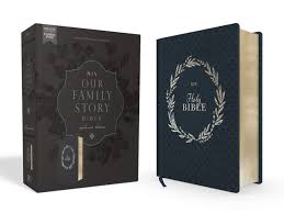 NIV Family Bible, Navy Wreath, Comfort Print
