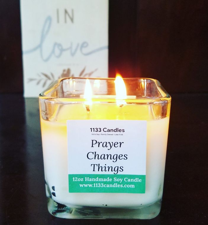 Prayer Changes Things Candle | Christian Gift for women | Encouragement Gift | Made in the USA