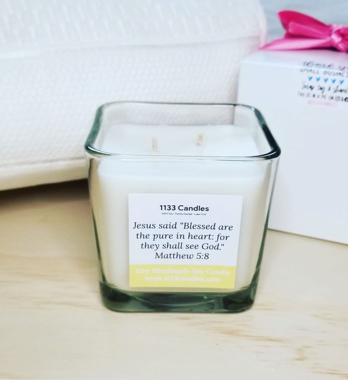Pure Linen Candle | Fresh Scent | Home Fragrance | Christian Gift | 100% Soy | Made in the USA