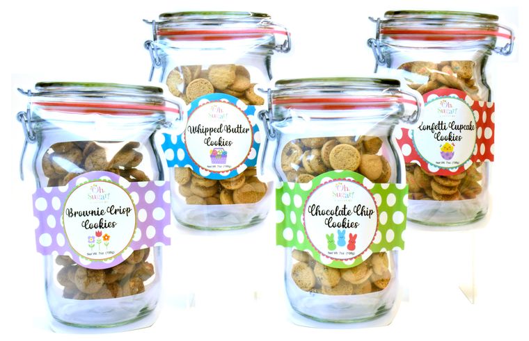 Assorted Cookie Mason Jar Pouches - Easter