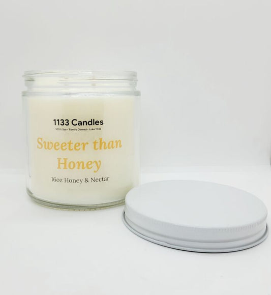 Honey Scented Soy Candle | Sweeter than Honey | Inspirational Gift | Christian Gift